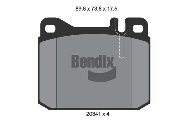 Bendix USA BPD1696 Brake Pad Set, disc brake BPD1696