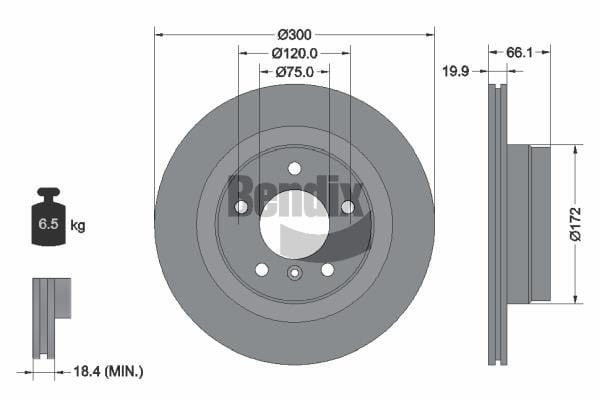 Bendix USA BDS1055 Brake disc BDS1055 BDS1055 Bendix USA Brake disc