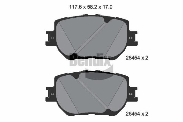 Bendix USA BPD2380 Brake Pad Set, disc brake BPD2380