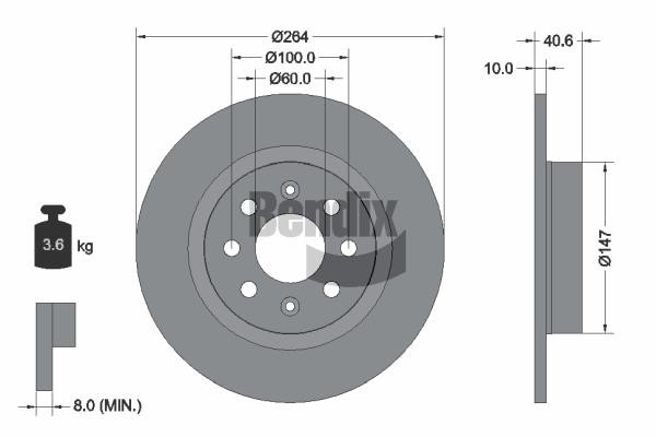 Bendix USA BDS1314 Brake disc BDS1314 BDS1314 Bendix USA Brake disc