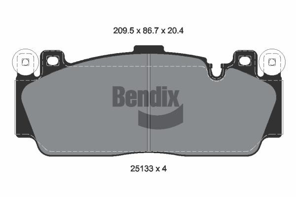 Bendix USA BPD2226 Brake Pad Set, disc brake BPD2226