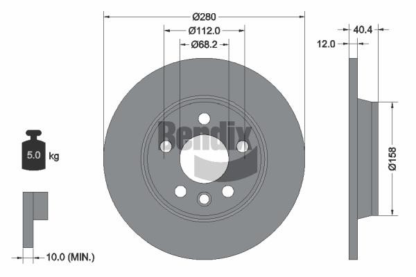 Bendix USA BDS1635 Brake disc BDS1635 BDS1635 Bendix USA Brake disc