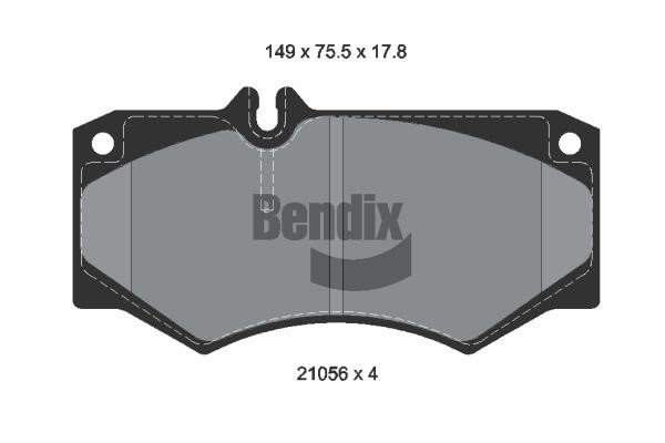 Bendix USA BPD1745 Brake Pad Set, disc brake BPD1745