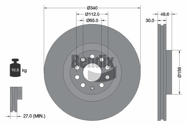 Bendix USA BDS1358HC Brake disc BDS1358HC BDS1358HC Bendix USA Brake disc