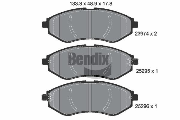Bendix USA BPD1522 Brake Pad Set, disc brake BPD1522