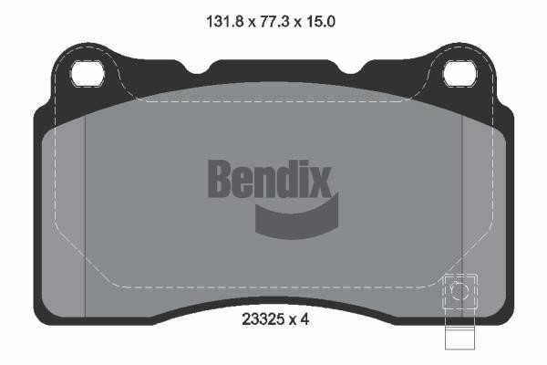 Bendix USA BPD1960 Brake Pad Set, disc brake BPD1960