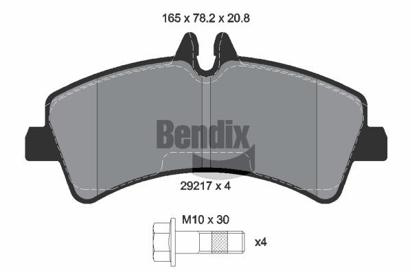 Bendix USA BPD1116 Brake Pad Set, disc brake BPD1116