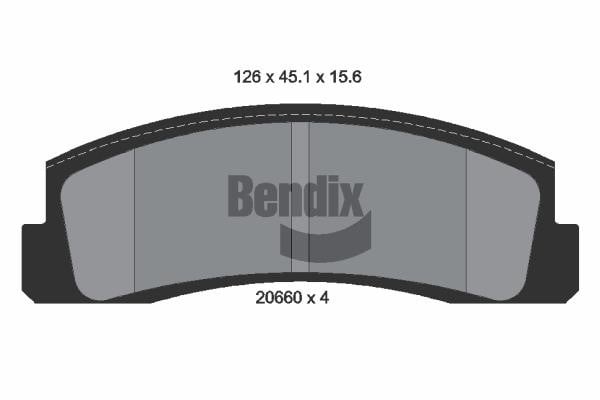 Bendix USA BPD1717 Brake Pad Set, disc brake BPD1717