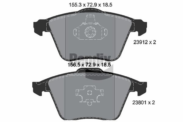 Bendix USA BPD1416 Brake pad set BPD1416 BPD1416 Bendix USA Brake pad set