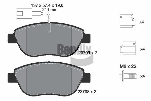 Bendix USA BPD1053 Brake Pad Set, disc brake BPD1053