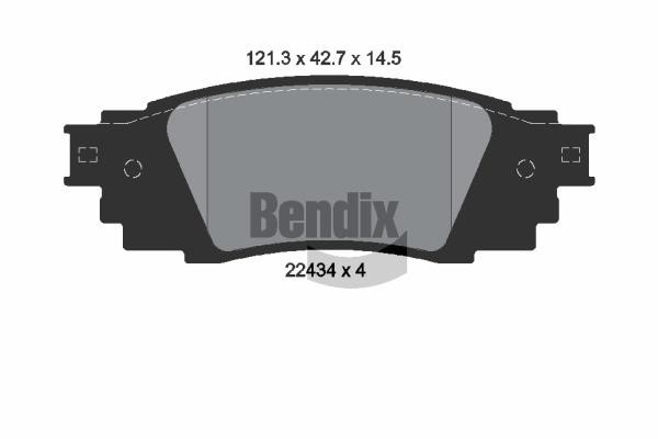 Bendix USA BPD1892 Brake Pad Set, disc brake BPD1892