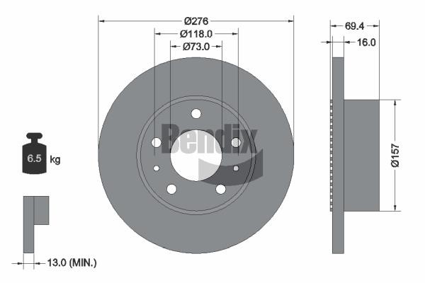 Bendix USA BDS1465 Brake disc BDS1465 BDS1465 Bendix USA Brake disc