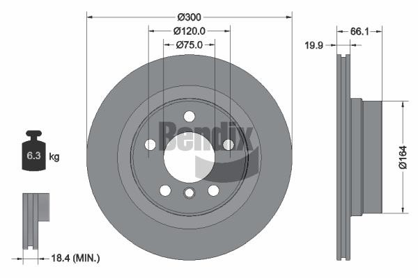 Bendix USA BDS1293 Brake disc BDS1293 BDS1293 Bendix USA Brake disc