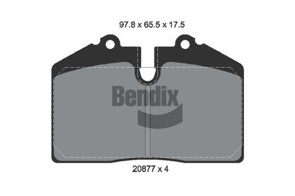 Bendix USA BPD1729 Brake Pad Set, disc brake BPD1729