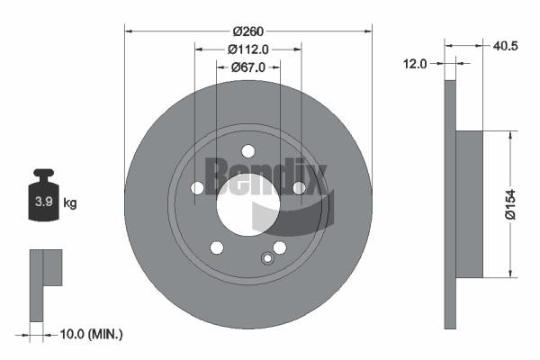 Bendix USA BDS1662 Brake disc BDS1662 BDS1662 Bendix USA Brake disc