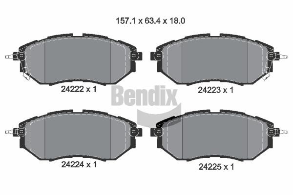 Bendix USA BPD2107 Brake Pad Set, disc brake BPD2107