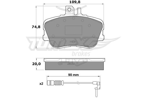 Tomex TX 11-461 Brake Pad Set, disc brake TX11461