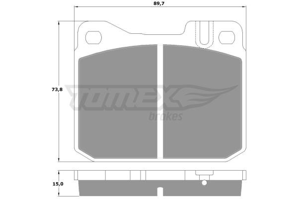 Tomex TX 10-22 Brake Pad Set, disc brake TX1022