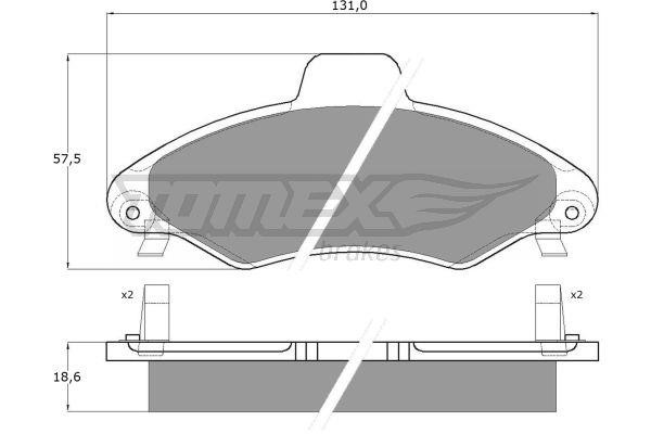 Tomex TX 10-821 Brake Pad Set, disc brake TX10821