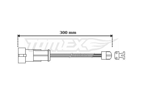 Tomex TX 30-53 Warning contact, brake pad wear TX3053