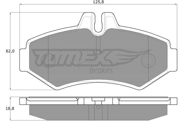 Tomex TX 12-34 Brake Pad Set, disc brake TX1234