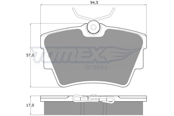 Tomex TX 13-09 Brake Pad Set, disc brake TX1309