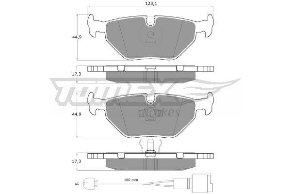 Tomex TX 10-701 Brake Pad Set, disc brake TX10701