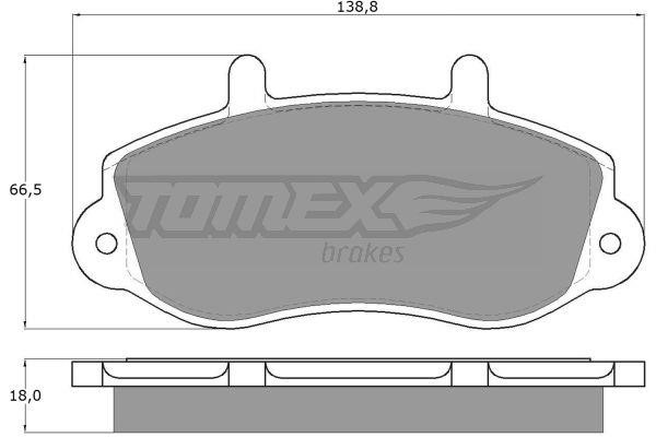 Tomex TX 13-01 Brake Pad Set, disc brake TX1301