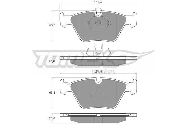 Tomex TX 13-18 Brake Pad Set, disc brake TX1318