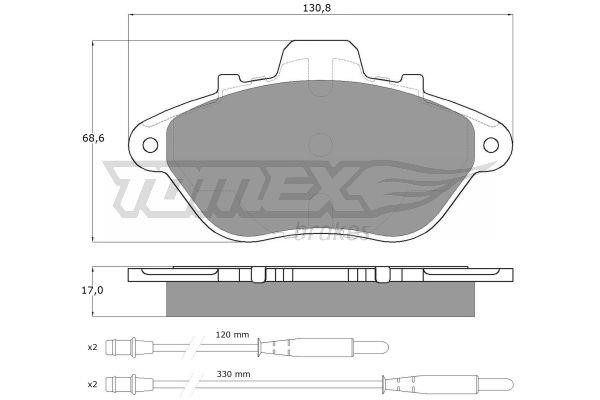 Tomex TX 13-45 Brake Pad Set, disc brake TX1345