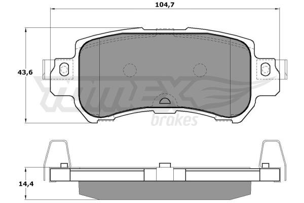 Tomex TX 17-26 Rear disc brake pads, set TX1726