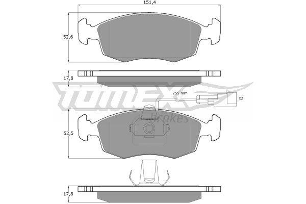 Tomex TX 14-11 Brake Pad Set, disc brake TX1411