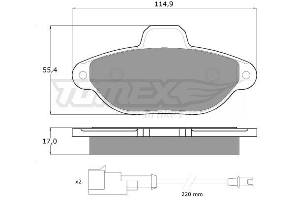 Tomex TX 10-72 Brake Pad Set, disc brake TX1072