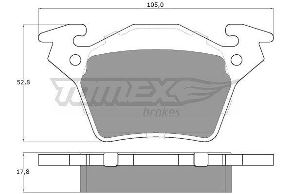 Tomex TX 12-89 Brake Pad Set, disc brake TX1289