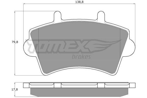 Tomex TX 13-02 Brake Pad Set, disc brake TX1302