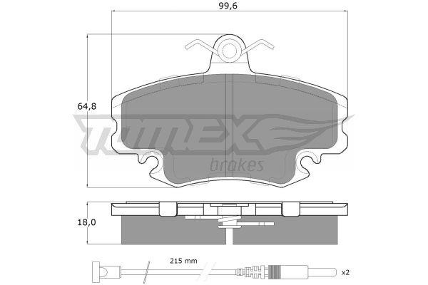 Tomex TX 11-78 Brake Pad Set, disc brake TX1178