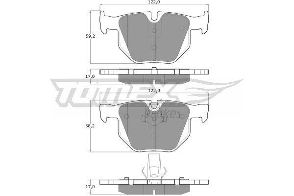 Tomex TX 14-81 Brake Pad Set, disc brake TX1481