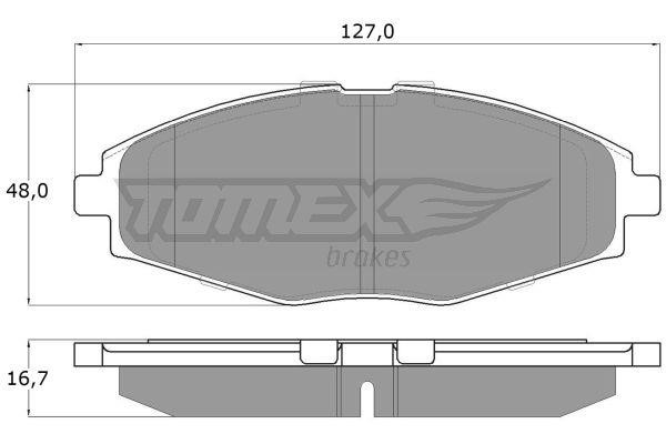 Tomex TX 10-80 Brake Pad Set, disc brake TX1080