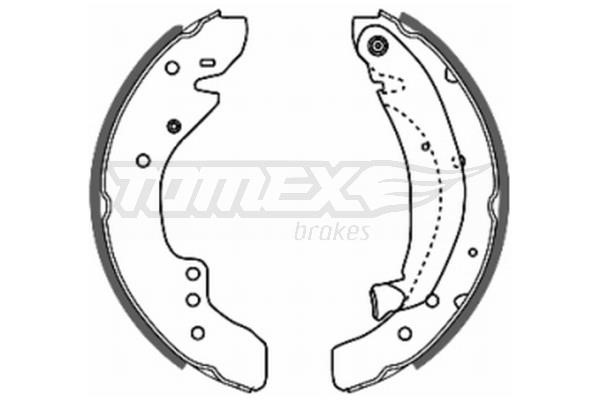 Tomex TX 20-29 Brake shoe set TX2029
