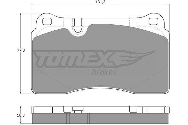 Tomex TX 14-73 Brake Pad Set, disc brake TX1473