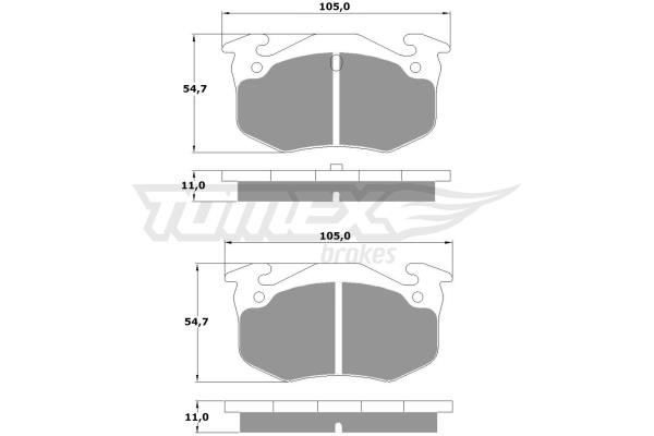 Tomex TX 10-502 Brake Pad Set, disc brake TX10502