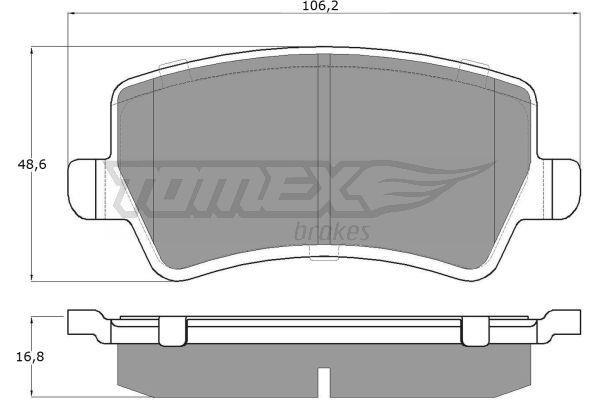 Tomex TX 14-85 Brake Pad Set, disc brake TX1485