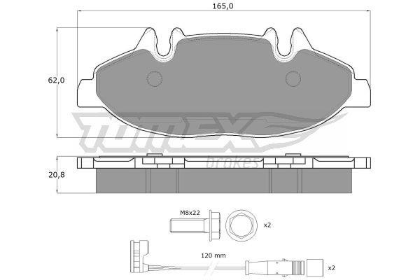 Tomex TX 15-02 Brake Pad Set, disc brake TX1502