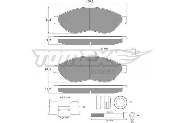 Tomex TX 14-39 Brake Pad Set, disc brake TX1439