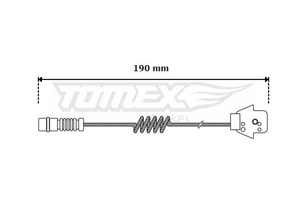 Tomex TX 30-05 Warning contact, brake pad wear TX3005
