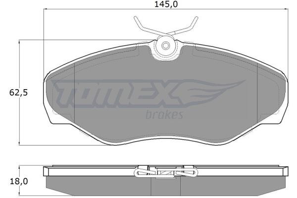 Tomex TX 13-08 Brake Pad Set, disc brake TX1308