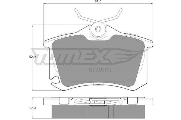 Tomex TX 15-22 Brake Pad Set, disc brake TX1522