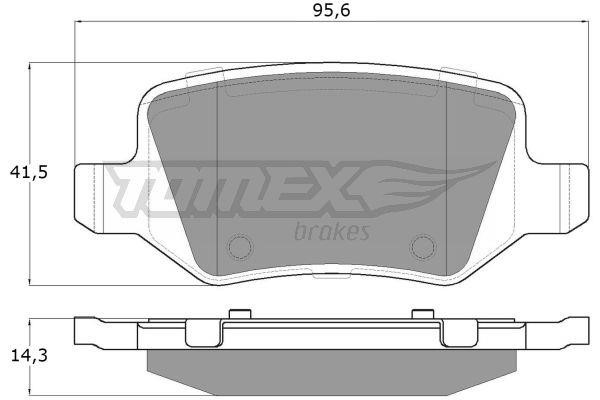 Tomex TX 12-90 Brake Pad Set, disc brake TX1290