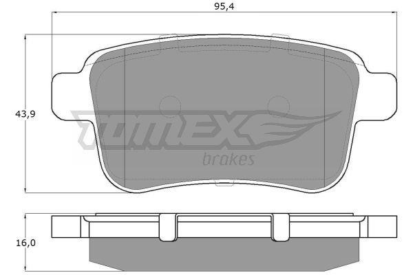 Tomex TX 15-85 Brake Pad Set, disc brake TX1585
