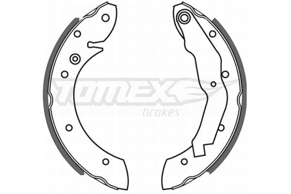 Tomex TX 21-33 Brake shoe set TX2133